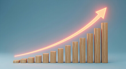 Visualize your business growth with this vibrant upward trend chart design