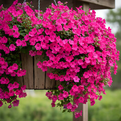 Bright Pink Crape Myrtle Flowers;