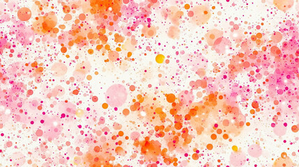 Abstract Splatter of Color: An abstract composition of dynamic and vibrant watercolor splashes and dots, forming a visually striking pattern. It evokes a sense of energy and creativity