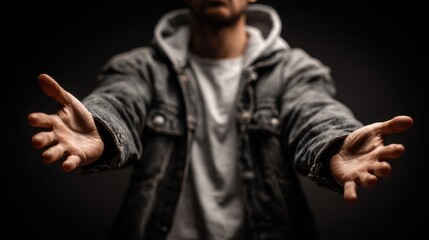 Obraz premium By standing calm and open, conflict resolution posture communicates fairness, reducing hostility and creating space for mutual understanding. 