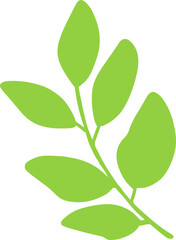 Vibrant green leaf illustration against a contrasting black backdrop enhancing visual appeal