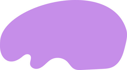 Abstract purple blob on black background with smooth curved edges vector graphic