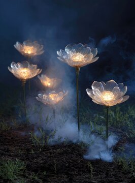 Illuminated floral lightscape