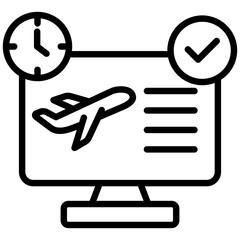 Flight Check-In line icon