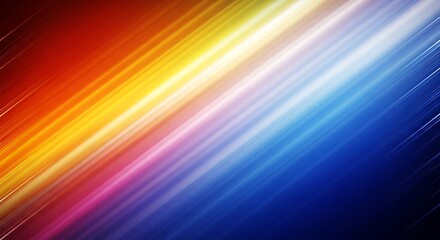 Abstract Diagonal Streaks of Red, Yellow, Pink, and Blue Light