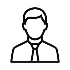 Profile Man Icon – Minimal Black Silhouette Vector User Symbol
