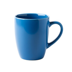 Blue Ceramic Coffee Mug, isolated on transparent background