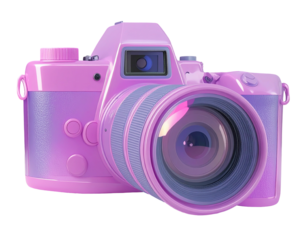 Pink camera, lens, modern, stylish