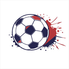 Fototapeta premium Football placed on grunge design 