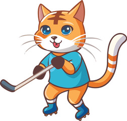 A cute, funny, and happy cat cartoon character with a big smile is a good fit for this image