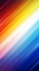 Diagonal Streaks of Red, Yellow, White, and Blue Light