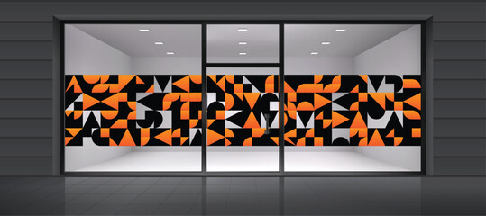 Frosted glass graphics design. Abstract pattern for glass.