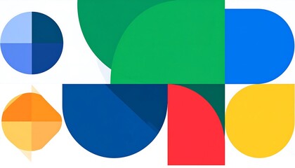 Abstract geometric shapes in vibrant colors