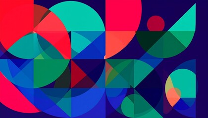 Abstract geometric shapes in vibrant colors (2)