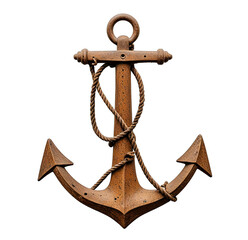 Close-up of a rustic, decorative anchor