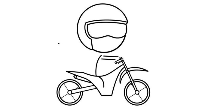 A man wearing a helmet participates in a race.
