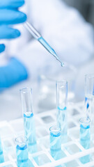 Young Asian woman scientist working science experiment laboratory research chemistry technology innovation data analysis biochemistry concept