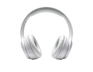 Over-the-ear headphones, light gray/white color
