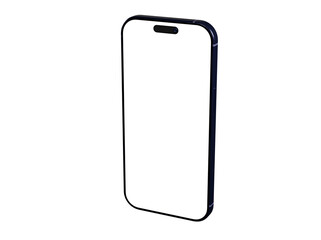 High-quality image of a modern smartphone with a blank screen, perfect for app presentations or website mockups.