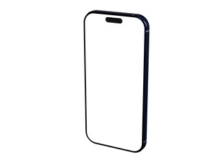 High-quality image of a modern smartphone with a blank screen, perfect for app presentations or website mockups.