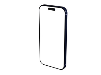 High-quality image of a modern smartphone with a blank screen, perfect for app presentations or website mockups.