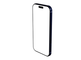 Clean smartphone mockup with blank screen, ideal for app presentations or website designs.  High-resolution image.