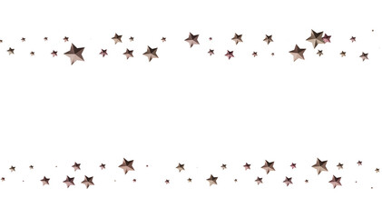 Beautiful rose gold stars scattered on white background. Perfect for invitations, cards, and more.
