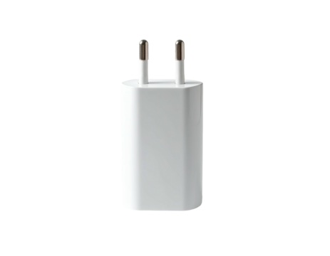 White rectangular wall charger with two prongs (10)