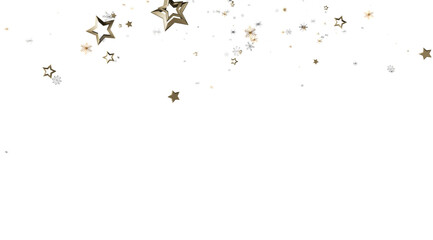 Elegant golden stars on white. Perfect for holidays, celebrations, and magic themes.