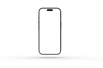 Clean image of a smartphone with a blank screen, perfect for app presentations or website mockups. Download now!