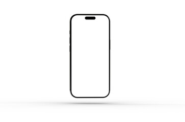 High-quality image of a modern smartphone with a blank screen, perfect for app presentations or website mockups.