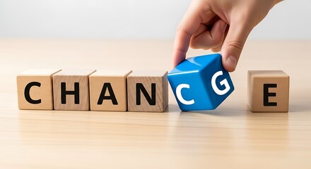 Naklejka premium Transforming chance into opportunity with strategic change