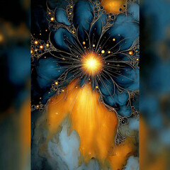 Event - A stellar explosion sending waves through a cosmos