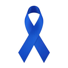 Symbol of hope blue ribbon awareness campaign support and solidarity presentation graphic transparent background
