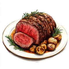 Succulent Roast Beef with Rosemary for Holiday Dinner