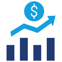 Stock Flat Blue Icon