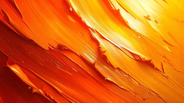 Vibrant orange impasto texture