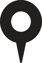 location, map, address icon Marker icon with circular design and pointed base.