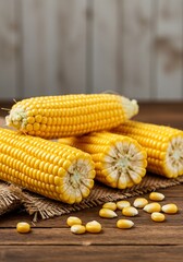 秋の収穫　新鮮なとうもろこし