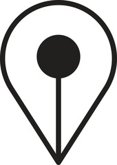 location, map, address icon Location pin icon with a circular center.