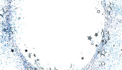 Sparkling blue glitter stars on white. Perfect for holidays, celebrations, or elegant designs. Download now!