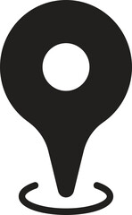 location, map, address icon Map location pin icon in a simple black design.