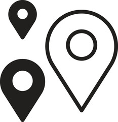 location, map, address icon Marker icons in various sizes for location mapping.
