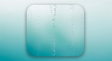 Abstract Water Droplets on Gradient Background for App Icon Design.