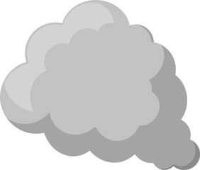 Light Gray Cartoon Cloud Shape smoke mist