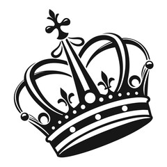 Kings crown icon set silhouette collection. Black vector illustration design.