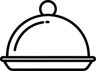 Dish silhouette icon vector on white background 