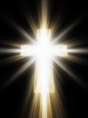 Naklejka premium Divine Glowing Cross