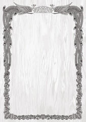 白の木目のアンティークフレーム8