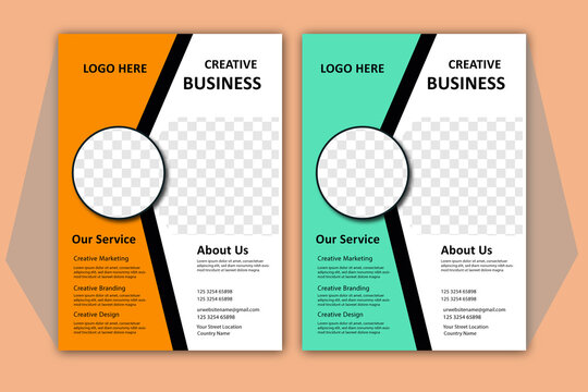 Modern and corporate flayer design as a two template.